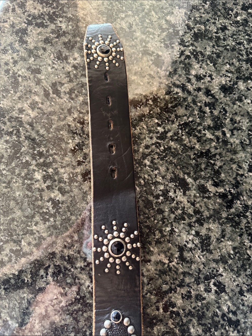 Chrome Hearts inspired black leather Gothic belt 38” inches and 1 3/4” thicknes - Picture 7 of 12